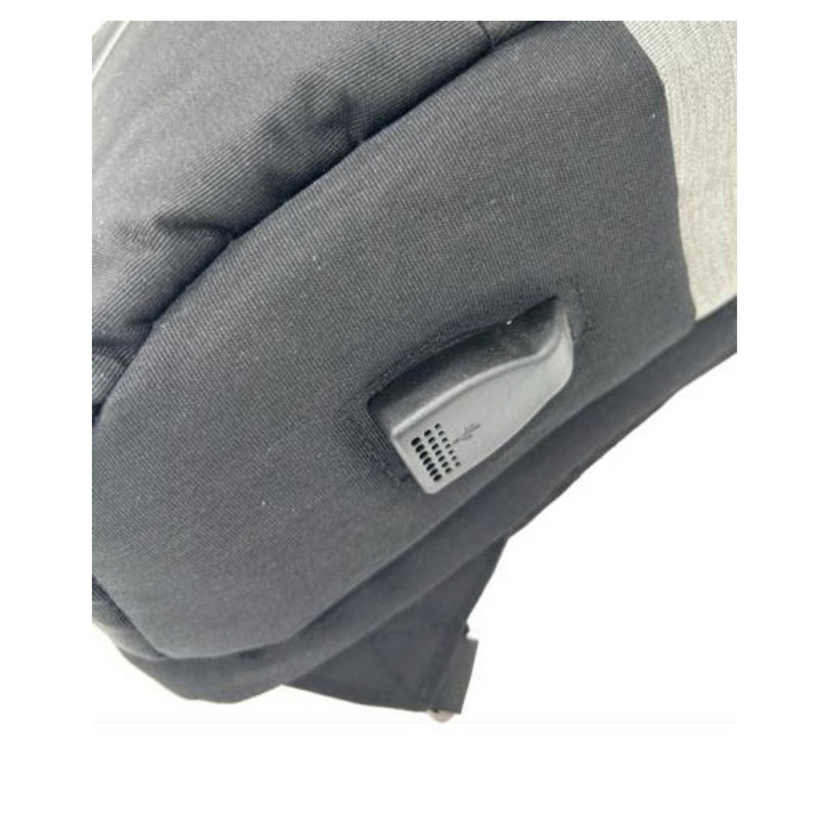 D321 Lightweight Single Strap Chest Bag with USB Charging Port - Grey