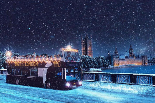 London Christmas Lights Tour on Open-Top Bus