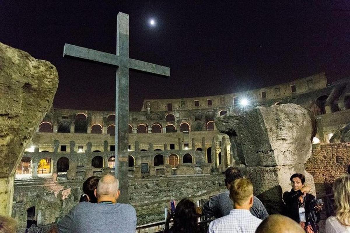 Colosseum by night with Underground Access, Arena Floor (Skip the Line)