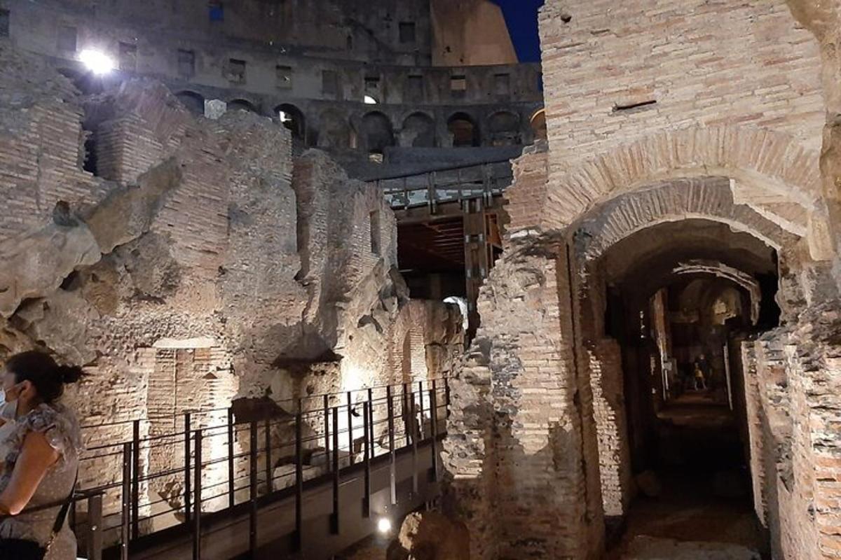 Colosseum by night with Underground Access, Arena Floor (Skip the Line)
