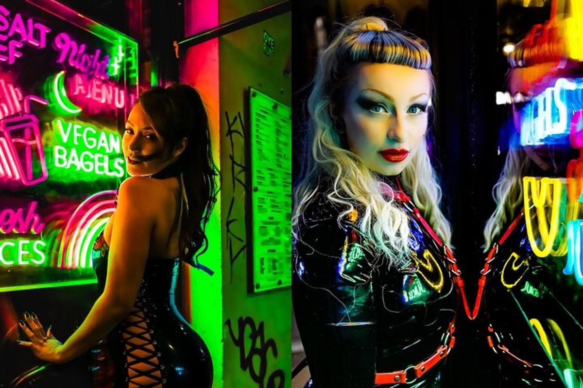 Neon Night Cyberpunk Photoshoot in Soho and the Banksy Tunnel
