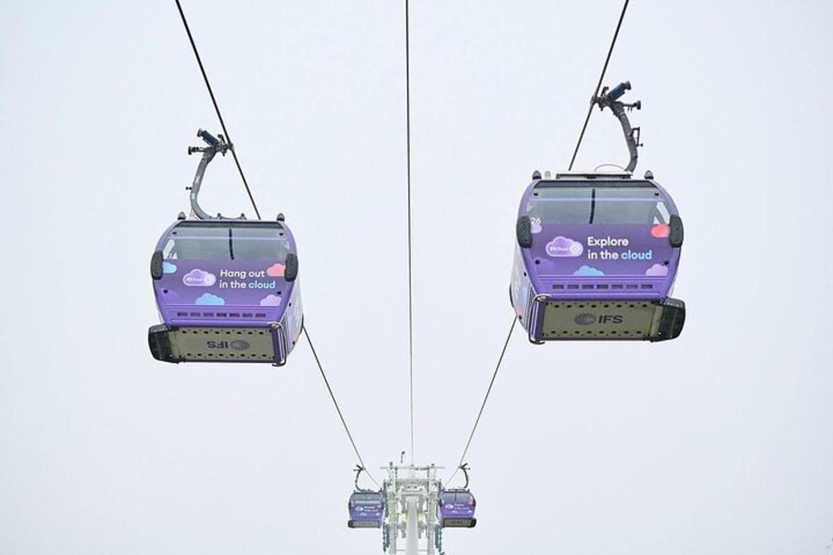 Emirates Airline Cable Car and Uber Boat by Thames Clippers