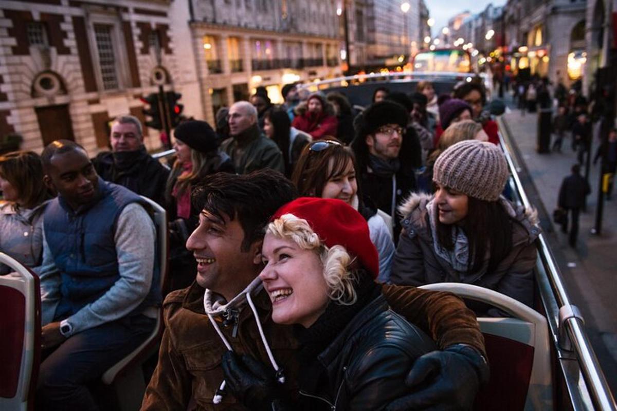 London Christmas Lights Tour on Open-Top Bus
