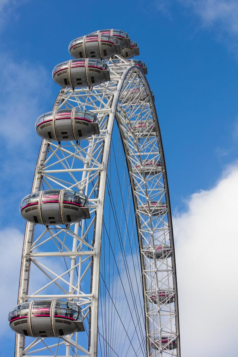 London Eye with Glass of Champagne