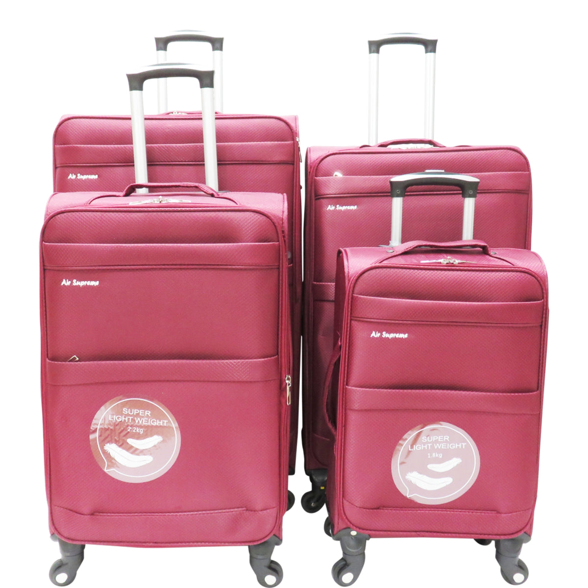D388 4pcs Super Lightweight Travel Luggage Set