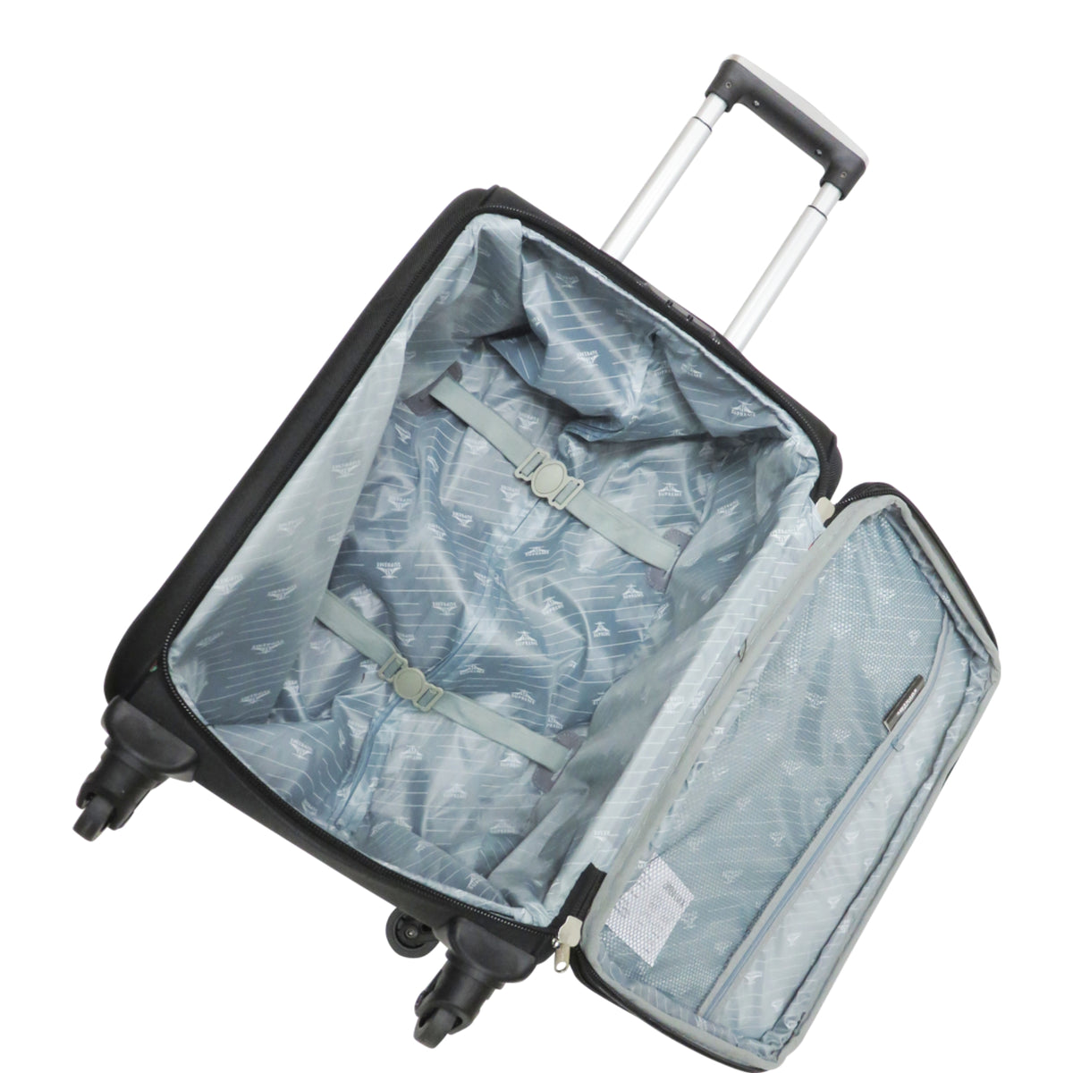 D389 Multi Zipper 4pcs Polyester Travel Luggage Set