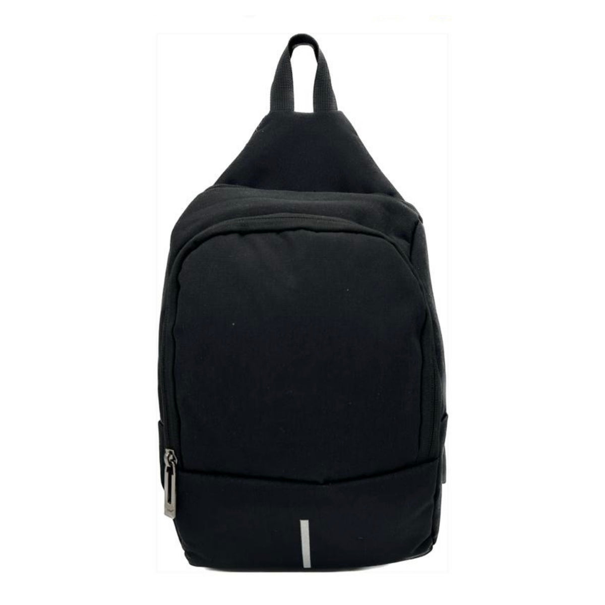 D321 Lightweight Single Strap Chest Bag with USB Charging Port - Black