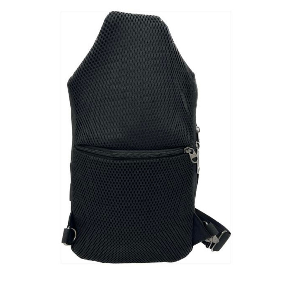 D321 Lightweight Single Strap Chest Bag with USB Charging Port - Black