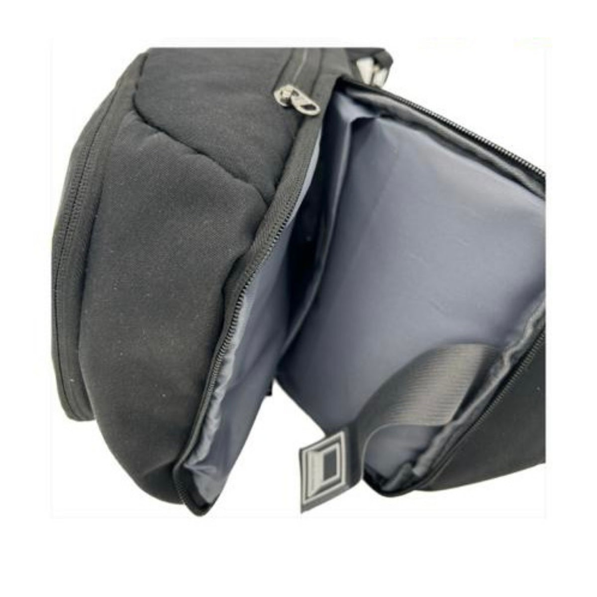 D321 Lightweight Single Strap Chest Bag with USB Charging Port - Black