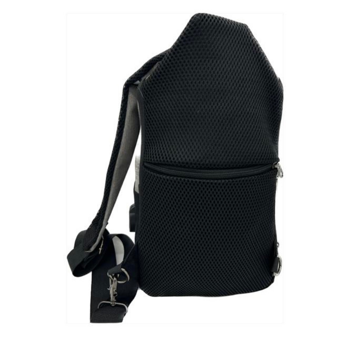 D321 Lightweight Single Strap Chest Bag with USB Charging Port - Grey